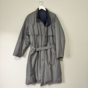 RIKSON Men’s Gray Blue SVEN Puffer Jacket Belted Long Down Filled Germany Sz 52